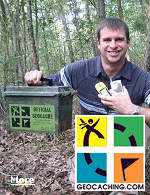 Geocaching is a high-tech treasure hunting game played throughout the world by adventure seekers equipped with GPS devices.